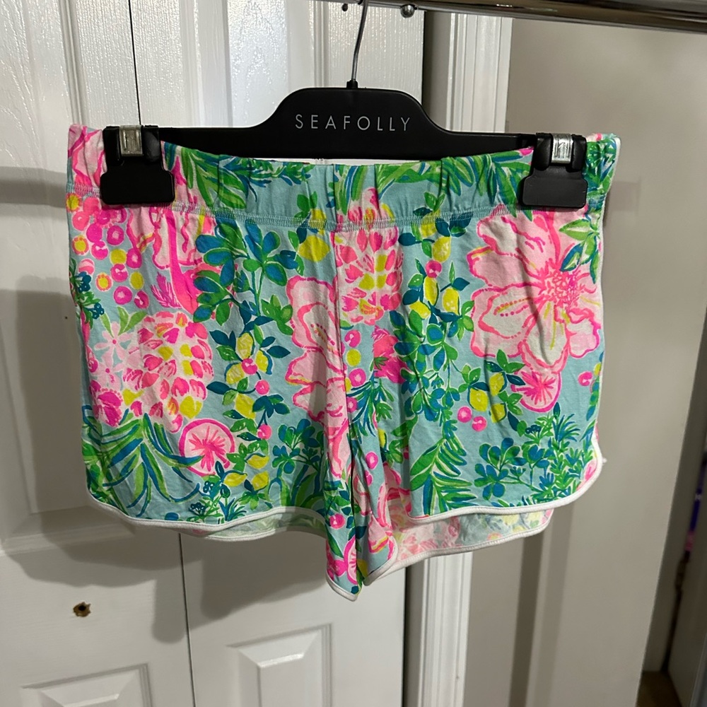 Lilly Pulitzer Fruity Flamingo Knit Shorts
